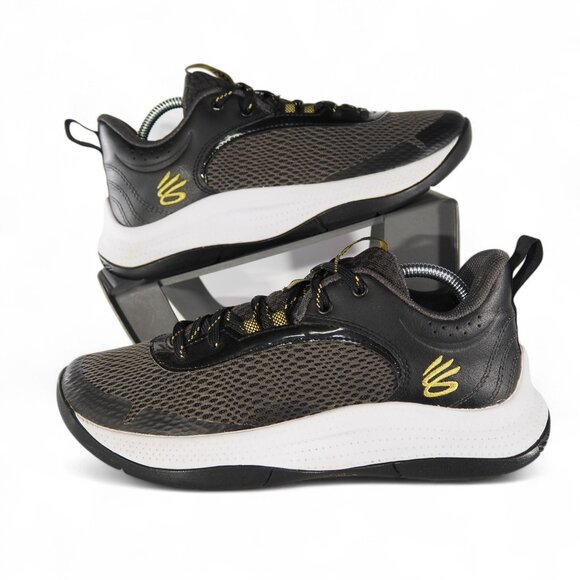 Under Armour Curry 3Z6 Jet Grey Gold Youth 6.5 Women's 8 Basketball 3025091-100 - Picture 1 of 11